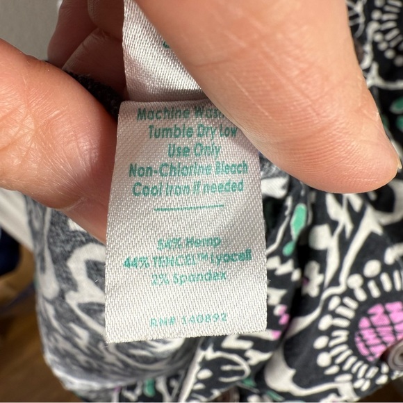 Marine Layer Camila Mini Dress Black Floral Hemp Tencel Size Medium - Picture 6 of 11